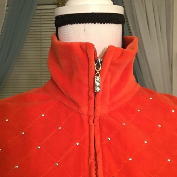 Quacker Factory bright & shiny orange vest - Picture 1 of 6